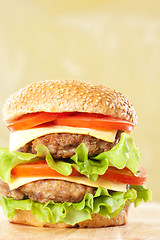 Image showing Double cheeseburger