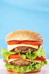 Image showing Double cheeseburger