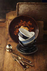 Image showing Vintage tableware