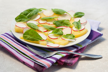 Image showing Radish and potato salad