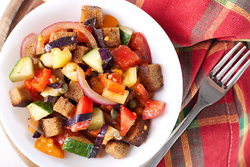 Image showing Italian panzanella salad