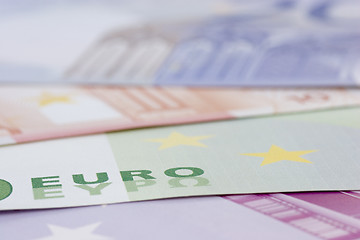 Image showing Euro banknotes