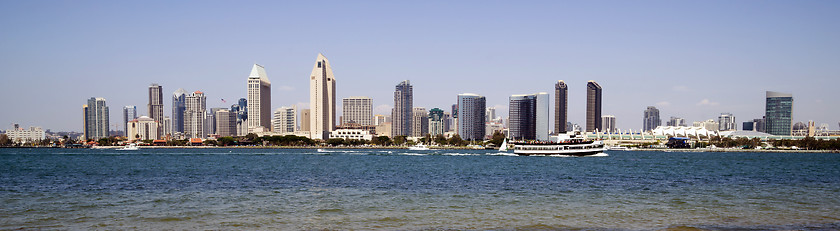 Image showing Beautiful Sunny Day San Diego California Panoramic Downtown City