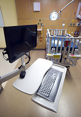 Image showing Computer Work Station in Childrens Hospital Medical Recovery Roo