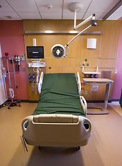 Image showing Hospital Recovery Room Bed Siderails Examination Light Informati