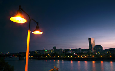 Image showing Willamette River Waterfront Downtown Portland City Skyline Weste