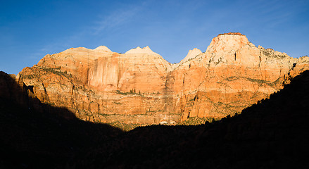 Image showing Sunrise High Mountain Buttes Zion National Park Desert Southwest