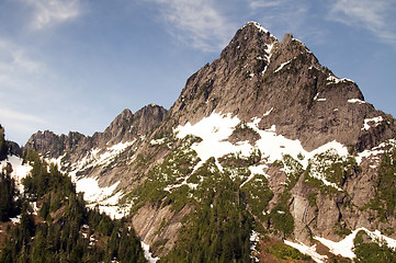 Image showing Rugged Jagged Peak North Cascade Mountain Range Washington State