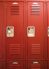 Image showing Student Lockers University School Campus Hallway Storage Locker 