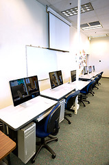 Image showing Computer Lab College Campus Lecture Hall Dry Erase Board Screen