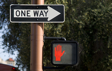 Image showing One Way