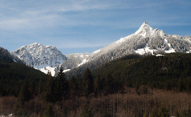Image showing Pointed Ridge Top Cascade Mountain Range North Cascades Washingt
