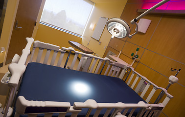 Image showing Children's Hospital Recovery Room Bed Examination Light Burning