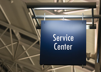 Image showing Customer Service Center Sign Marker Public Building Architecture