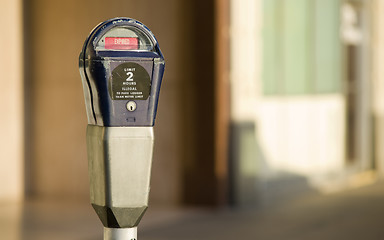 Image showing Parking Meter Downtown in Expired Status