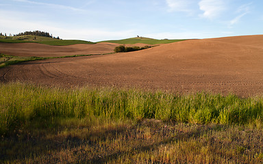 Image showing Farm Industry Plowed Field Spring Planting Palouse Country Ranch