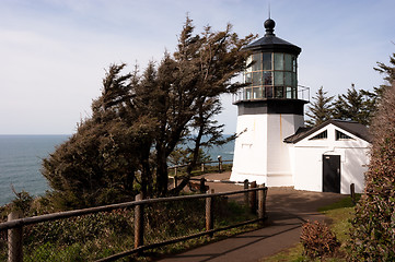 Image showing Cape Mears Lighthouse Pacific West Coast Oregon United States