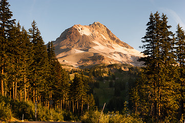 Image showing Ski Chair Lift Wild Outdoors Timberline Mt Hood Cascade Mountain