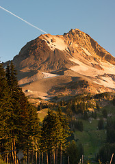 Image showing Ski Chair Lift Wild Outdoors Timberline Mt Hood Cascade Mountain