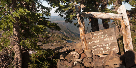 Image showing Skyline Trail Willamette National Forest High Elevation Mountain