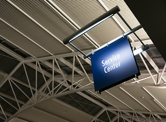 Image showing Customer Service Center Sign Marker Public Building Architecture