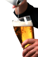 Image showing pouring beer