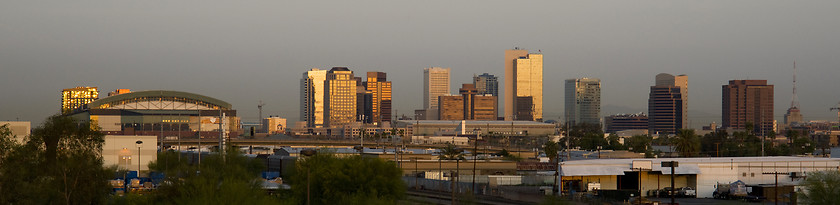 Image showing Buildings of Phoenix Arizona Skyline Before The Sun Rises