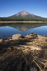 Image showing Four Mile Lake Mount McLoughlin Klamath County Oregon Cascade Mo