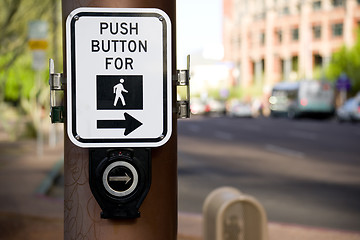 Image showing Push Button for Walk