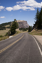 Image showing Rugged Oregon Two Lane Highway American Western Back Roads