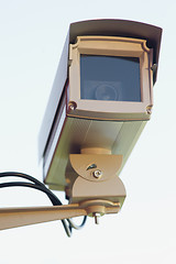 Image showing Enclosed Professional Security System Video Camera Mounted Outsi