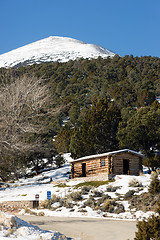 Image showing Historic Cabin Winter Day Great Basin National Park Southwest US