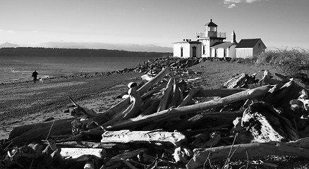 Image showing Discovery Park West Point Lighthouse Puget Sound Seattle Nautica