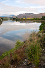 Image showing Shoreline Sky Reflection Pend Oreille River Washington State Out