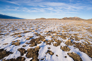 Image showing Winter Tundra Desert Landscape Great Basin Area Western USA