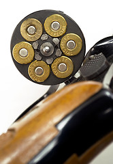 Image showing Loaded Bullets in Gun Chamber 38 Special Ready Aim Fire