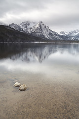 Image showing Lake Stanley Idaho Sawtooth Mountain Range Northern Rockies Outd