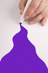 Image showing Splash of Purple Created by the Hand