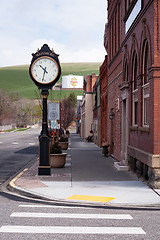 Image showing Main Street Small Town USA Waitsburg Washington Eastern State Fa