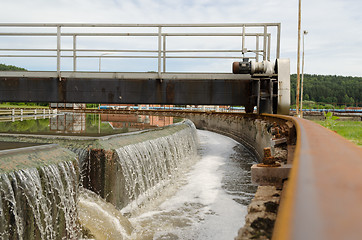 Image showing Sewage treatment mechanism spin filter water 