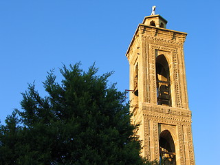 Image showing Bell tower and tree. Nicosia. Cyprus