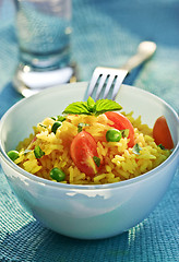 Image showing vegetable and rice salad