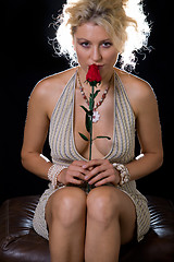 Image showing Sexy woman with a rose