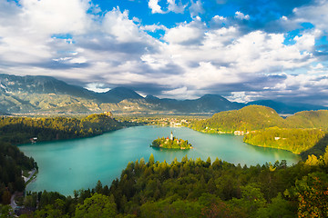 Image showing Lake Bled in Julian Alps, Slovenia.