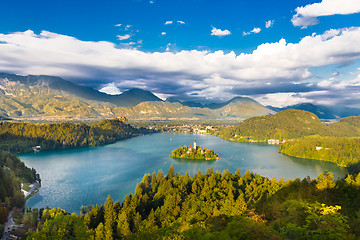 Image showing Lake Bled in Julian Alps, Slovenia.