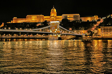 Image showing night Danube View in Budapest