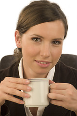 Image showing Businesswoman with a cup of coffee