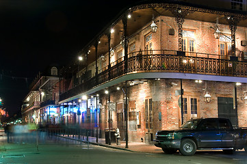 Image showing French Quarter at night