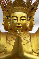 Image showing Golden Buddha image, Pagoda at chanteloup, amboise, loire valley, france