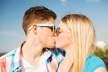 Image showing smiling couple outdoors